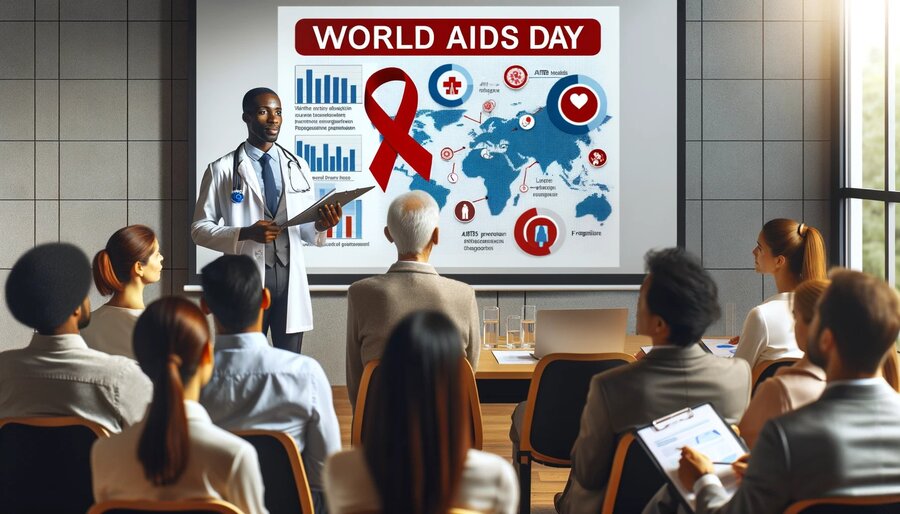 Clase sobre el Día Mundial del Sida