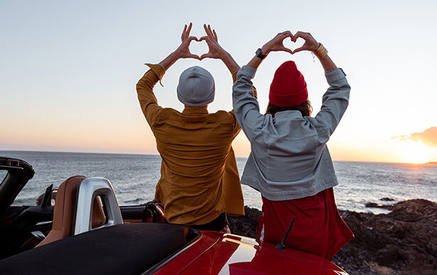 pareja en san valentín